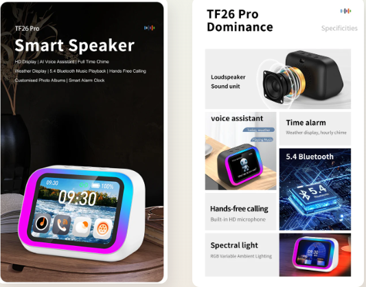 Dijital Saatli Ambiyans Hoparlörü